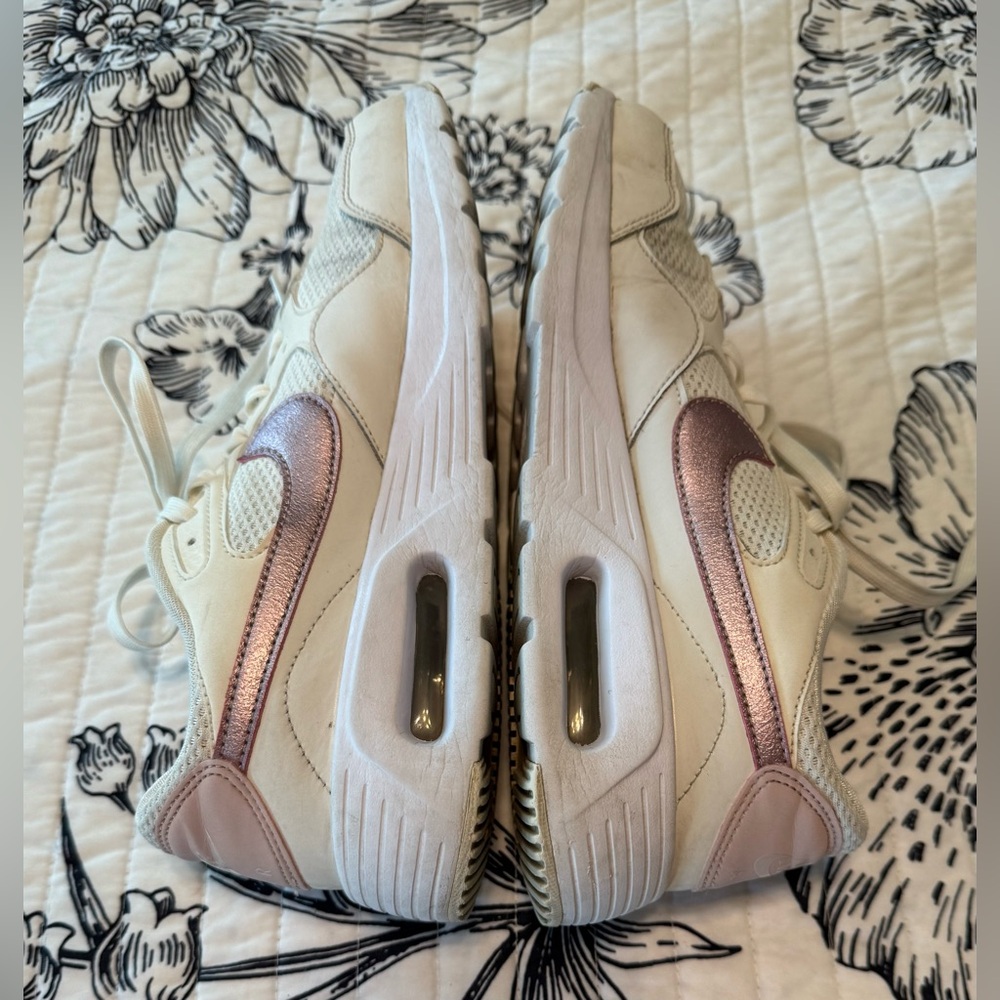 💕Nike Air Max SC Women SZ 9.5 White Pink Lace Up Sneakers Athletic Shoes